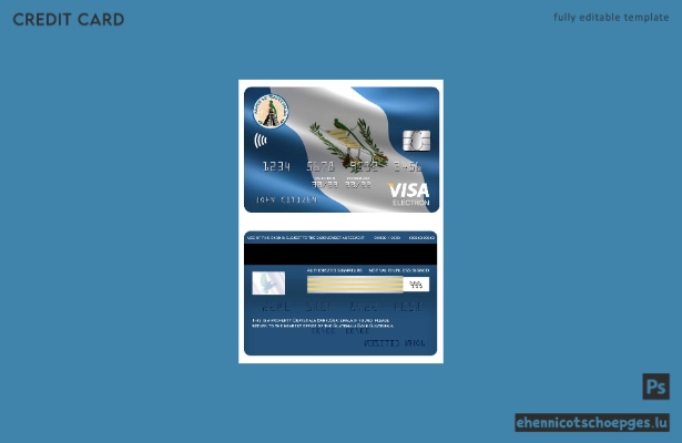 Beispielvorschau der Visa Electron-Karte der Bank von Guatemala